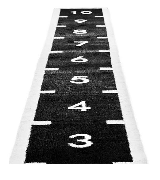 Black Synthetic Grass Track with Number